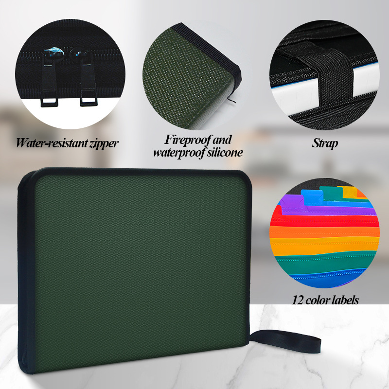 Heat Resistant Expanding File  - Expandable Accordion File Folder 13 Pockets recension och pris