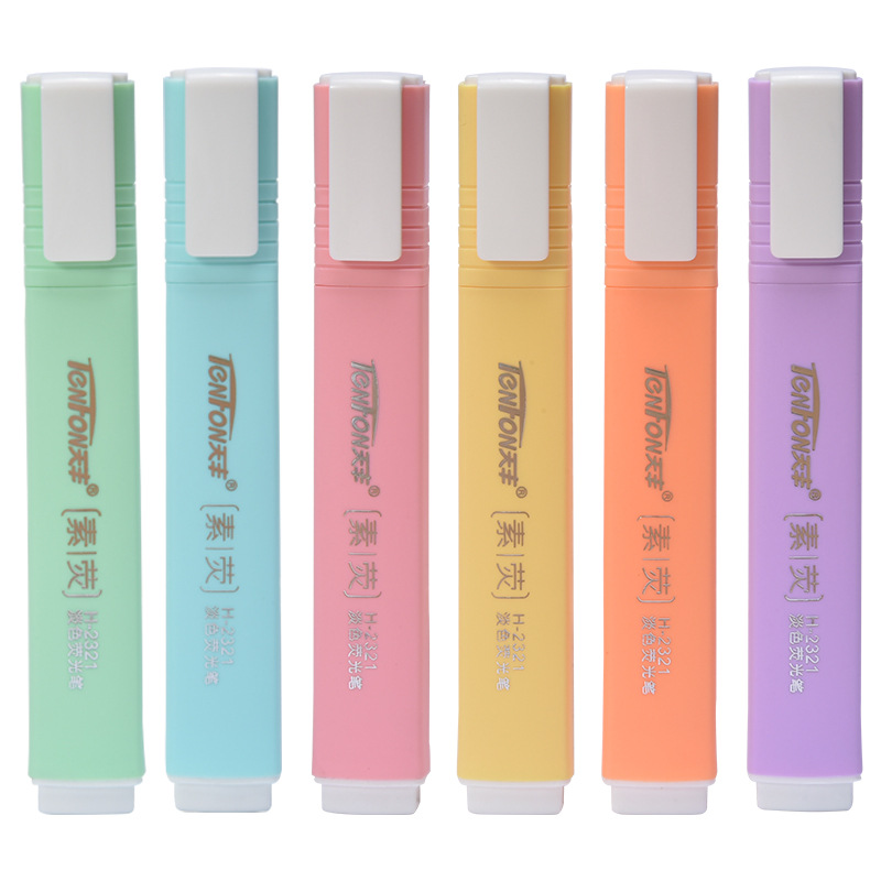 6 Pcs/set Flat Shape Pale Colo - Pastel Highlighter Set Double Ended recension och pris